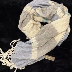 Spartina 449 Blue and White Linen Scarf